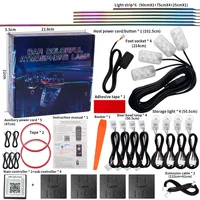 10/14/18/22 in 1 Led Car Ambient Lights 213 64 Color RGB Symphony Streamer Bluetooth Rainbow Acrylic Strips Atmosphere Lamp Kit - Image 2