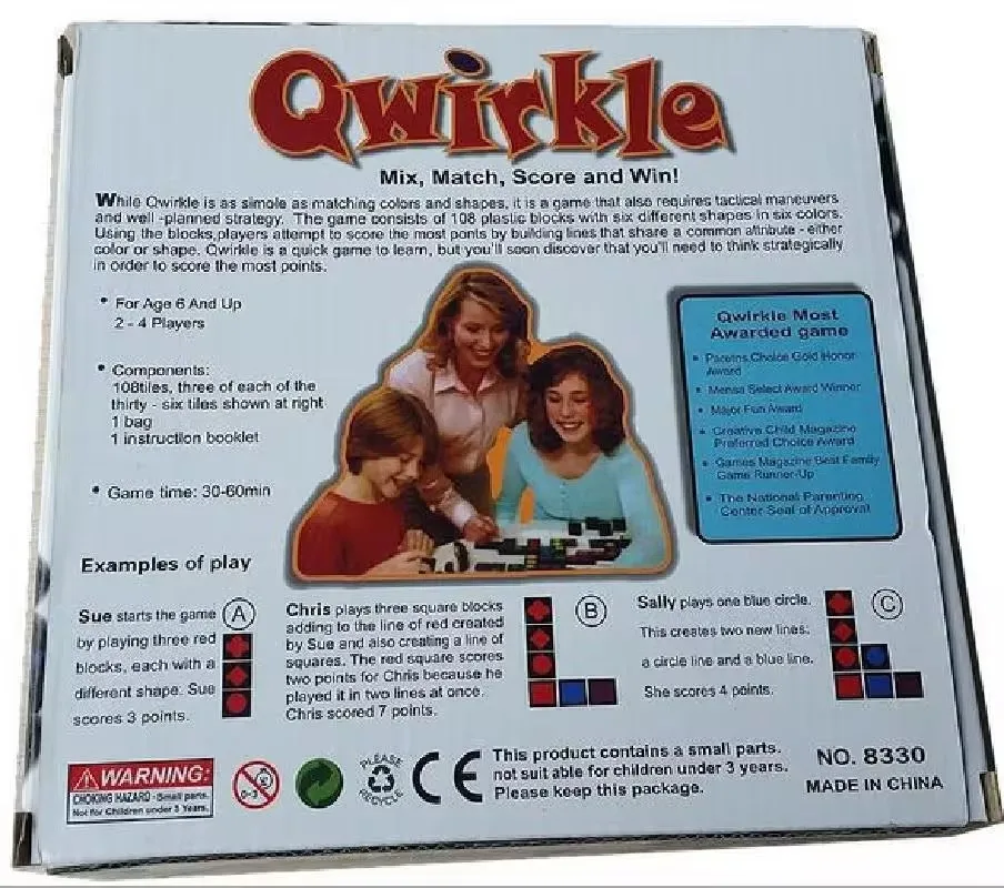Children's Educational Qwirkle Wooden Chess Game - Interactive Parent-Child Toy Gift