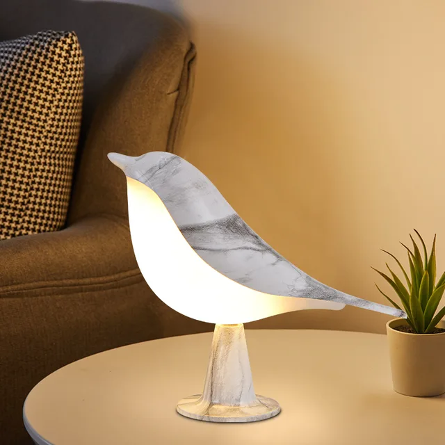Lampe de chevet en bois avec interrupteur tactile, design créatif – Image 3