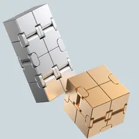 Cube magique en métal anti-Stress, jouet éducatif Portable, décompression, jouets relaxants pour enfants et adultes, cadeau d'anniversaire 4
