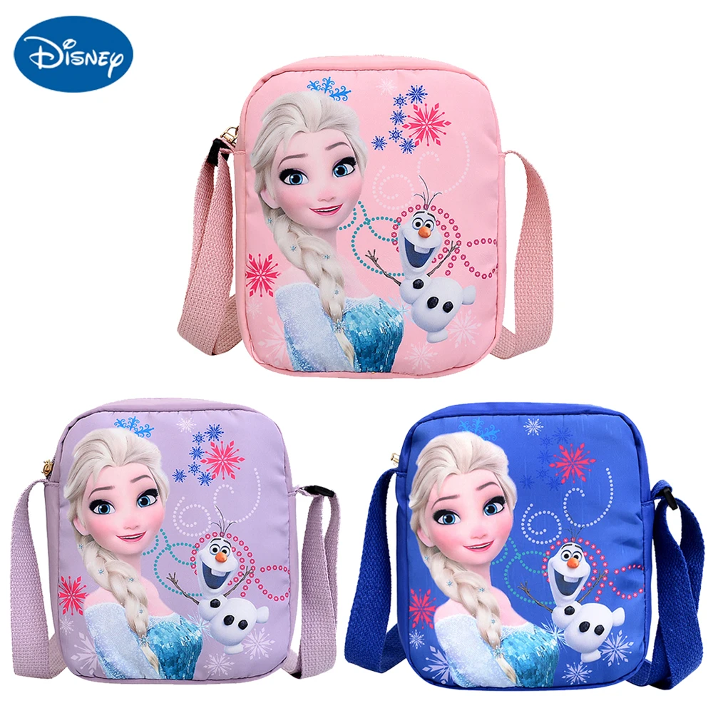 Disney Frozen Shoulder Bags Girl Cartoon Crossbody Bag Disney Princess Elsa Coin Purse Messenger Bag Anime Bag Kids Toy Gifts