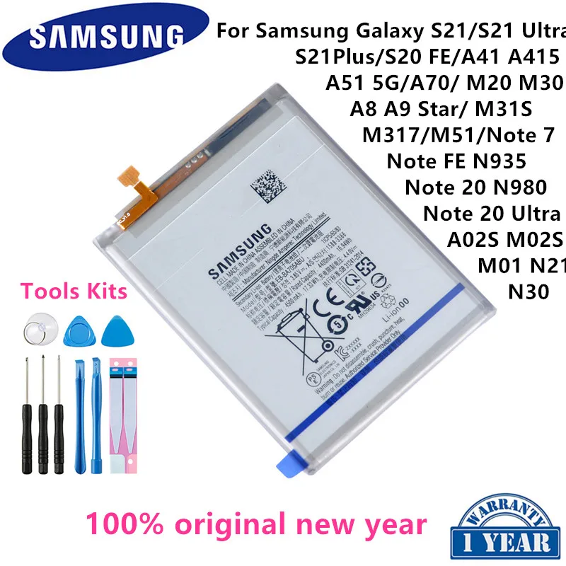 Tanie Oryginalna bateria SAMSUNG do Samsung Galaxy S21/S21 Ultra/S21Plus/S20 FE/A41/A51 5G/A70/uwaga 20/uwaga 20 sklep