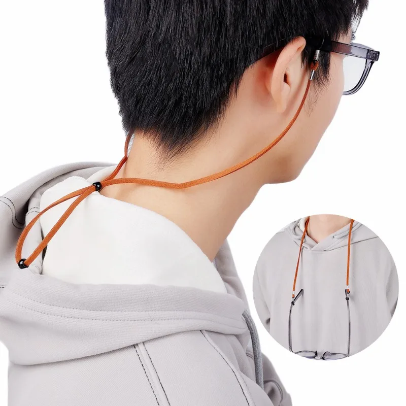 Hochwertige Leder-Sonnenbrillenband für Herren, Rutschfester Brillenhalter, Lesebrillenkette, Brillenband, Unisex – Detail 2