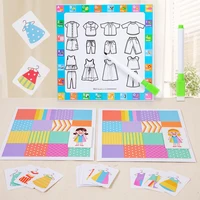 Double Change Of Clothing Battle Kids Dress Up House Matching Educational Toy DIY Change Clothes Puzzle Montessori Kids Girl Gam 1
