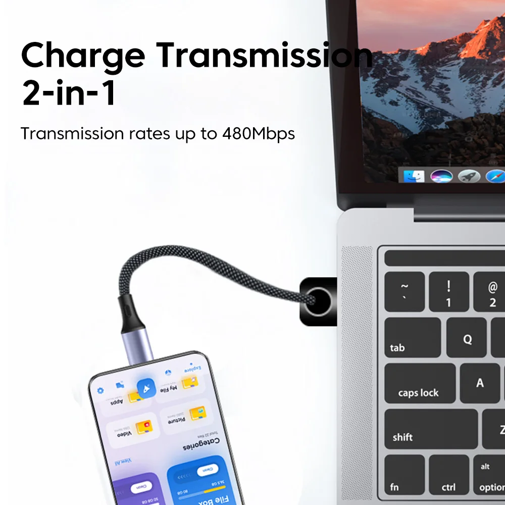 รูปสินค้า สายชาร์จ USB-C ความเร็วสูง สำหรับ iPhone Samsung Huawei