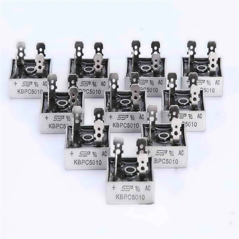 Buy V TELESKY 10Pcs Bridge Rectifier Diode - AC To DC KBPC3510 35A 1000v Single Phase 35 A 1000 V Power Rectifier Diode Electronic Components 4 Pin
