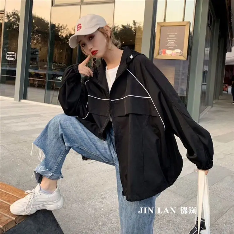 

Women Basic Jackets Turn Down Collar Zipper Harajuku Elastic BF Chic Ulzzang Loose Korean Style Streetwear Casual Outerwear E903