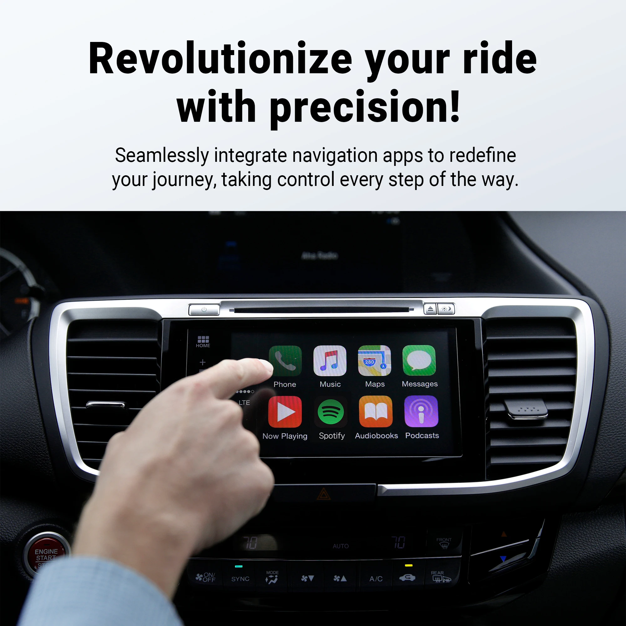 OTTOMOTION 2024 미니 무선 카플레이 어댑터, 스코다 VW 마즈다 도요타 기아 포드용, 휴대용 포켓 USB 블루투스 자동차 액세서리