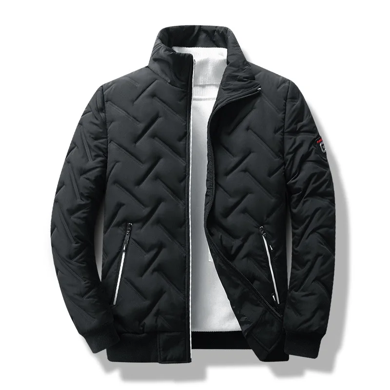 

Men Bomber Jacket Casual Autumn Winter Thicken Fashion Clothing 2023 Streetwear Cotton Padded Slim Fit Coat