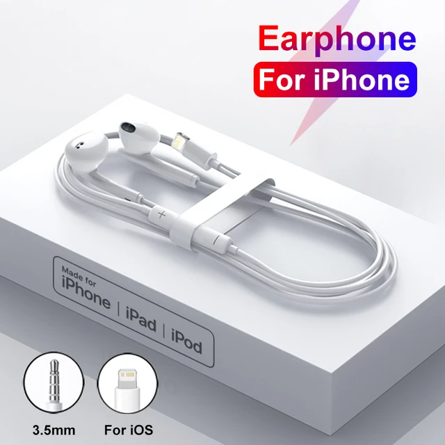 Auriculares Lightning con cable y Bluetooth Para iPhone, auriculares  originales de Apple para iPhone 14, 13, 12, 11 Pro Max, mini, X, XS, XR, 7,  8 Plus, SE - AliExpress
