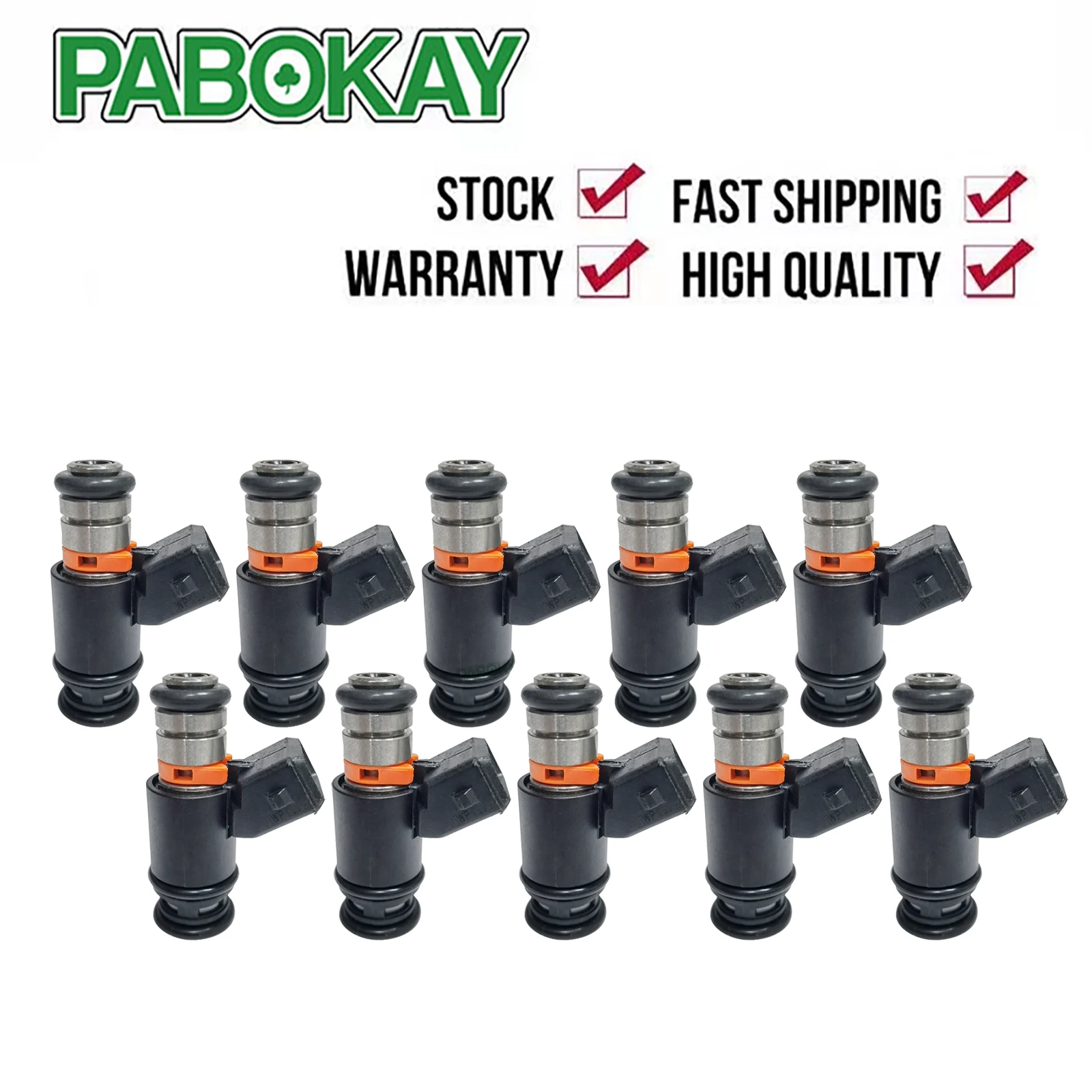 

10 pieces x Fuel Injector IWP022 805000348303 021906031D FJ573 M739 4J1612 For VW Golf Jetta 1999-02 EuroVan 1997 99-00