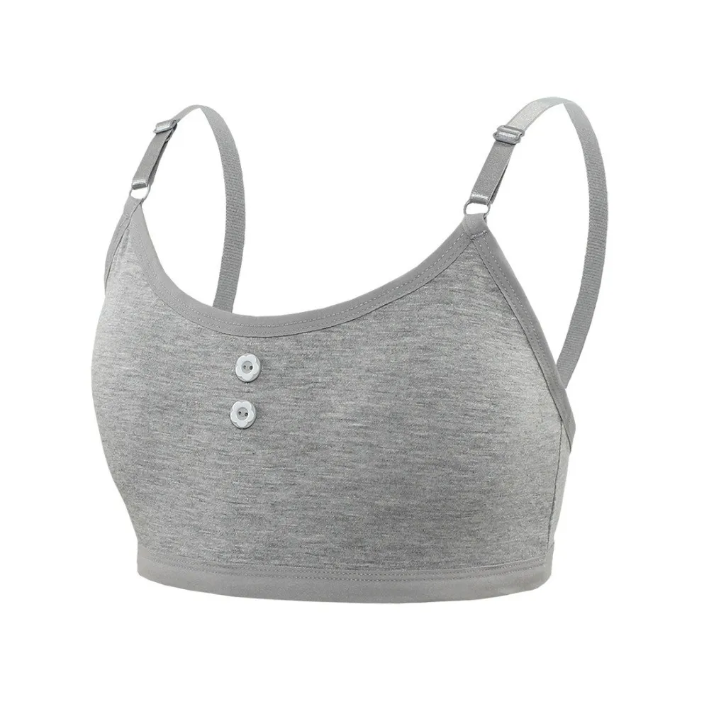 New Cotton Girls Training Bra Casual With Chest Pad Girl Underwear Vest Elastic Developmental Bras Children Tube Tops