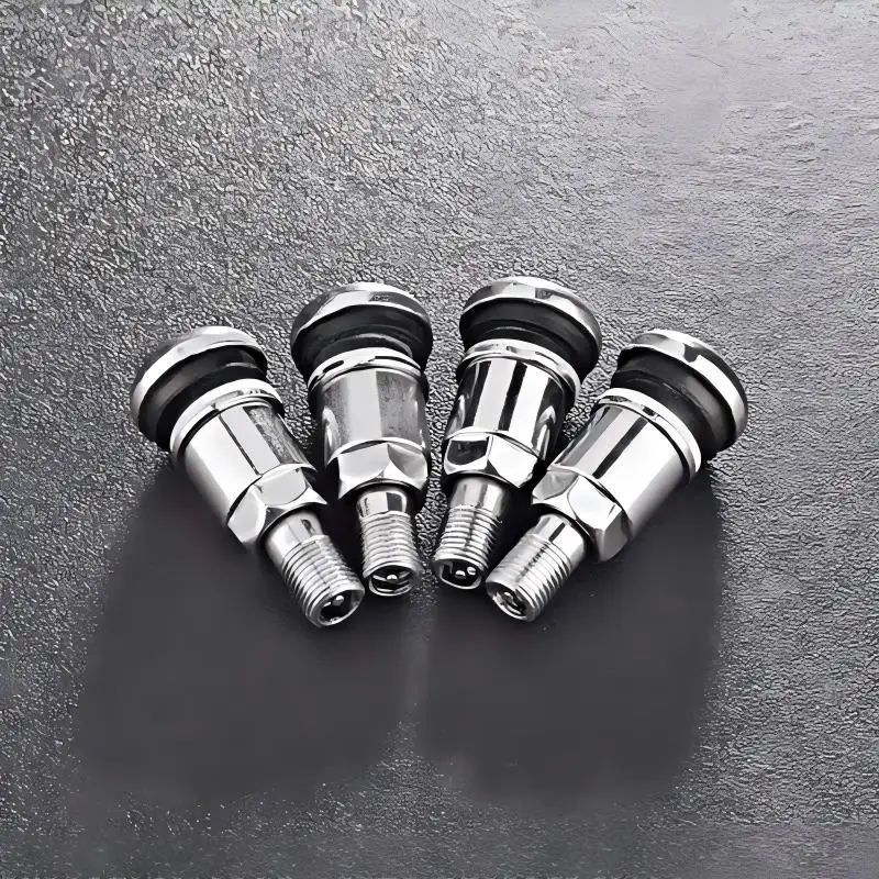 Valves De Pneu En Acier Inoxydable – Lot De 4, Universelles, 11.3mm | Pour Voiture, Moto, Camion, Remplacement Jante