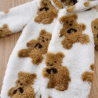 Baby Clothes Cartoon Cute Teddy Bear Plush Comfortable And Soft 0-18 Boys And Girls Autumn And Winter Long Sleeved Baby Jumpsuit 3