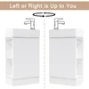 18.6" Small Single Bathroom Vanity with Sink, Freestanding Bathroom Vanity ,Wood Bathroom Cabinet with Ceramic Sink, White 3