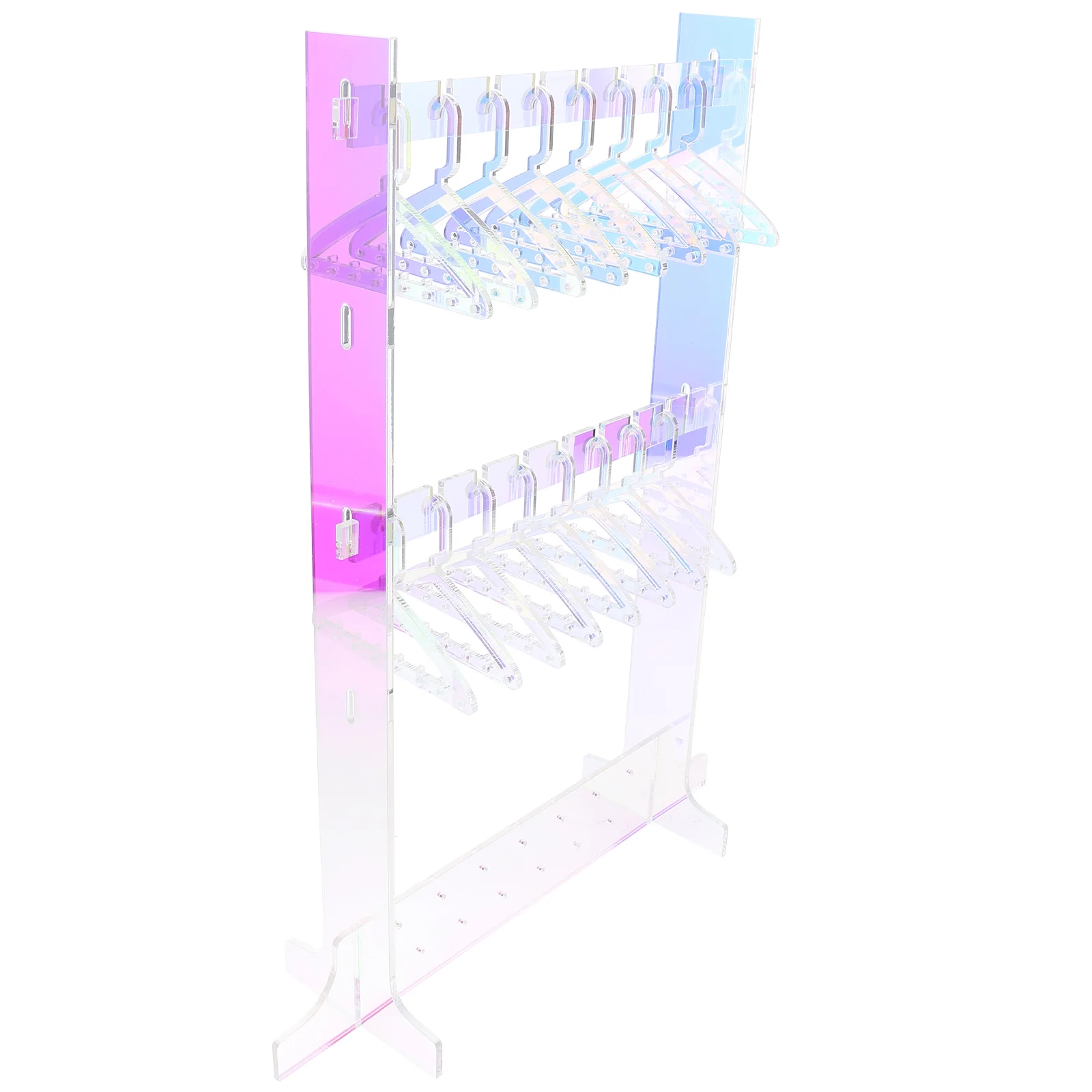 

Creative Hanger Style Colorful Acrylic Desktop Multifunctional Large Capacity Jewelry Storage Rack Earrings Display Hook