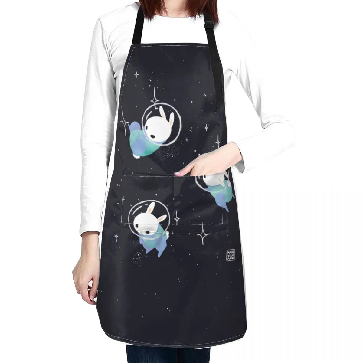 Space Bunnies Apron Kitchen Apron For Women Aprons Ladies apron with personal logo