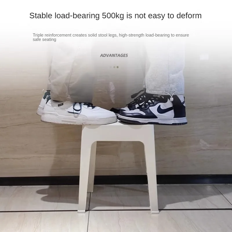 Household Plastic Small Stools Stacked Low Stools Thickened Modern Simple Living Room Sofa Coffee Table Stool Children's Stool