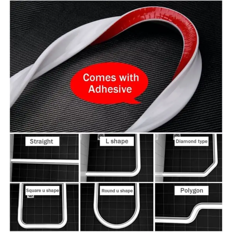 Self-Adhesive Silicone Bathroom Water Stopper Water Retaining Strip Bendable Bathroom Door Washing Machine Shower Dam Barrier