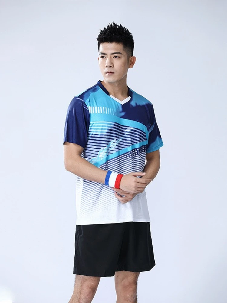 Volleyball Couple Badminton Suits Men Women Short Sleeve Sports Suits Sweat Absorbing Group Buying Badminton Sportswear