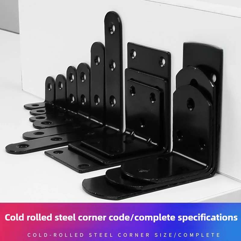 Stainless Steel Corner Brackets 2/4PCS thickened L-shaped furniture corner code right-angle wardrobe table and chair fixed bracket square angle iron