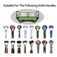 Lames de rasoir Green Color Upgrades à 6 couches, lames de rasoir en acier inoxydable allemand pour peaux sensibles, rasage précis et confortable 3