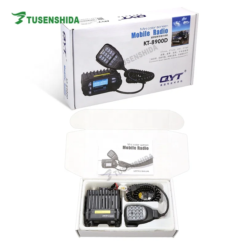 QYT KT 8900D 8900 25W 듀얼 밴드 차량용 무전기 자동차 라디오 2&5톤 VHF UHF 차량 트렁크 햄 원격 스텀&킬 모바일 무전기