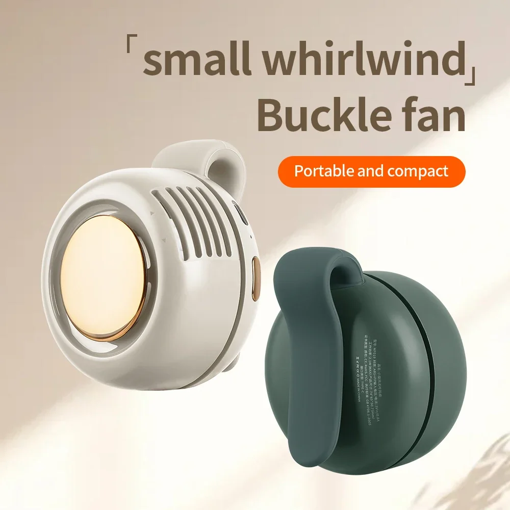 Mini Small Clip Fan Portable Silent Mini Bladeless Electric Fan 3 Speeds Clip-on Charging Fans For Shirt Whirlwind Waist Clips