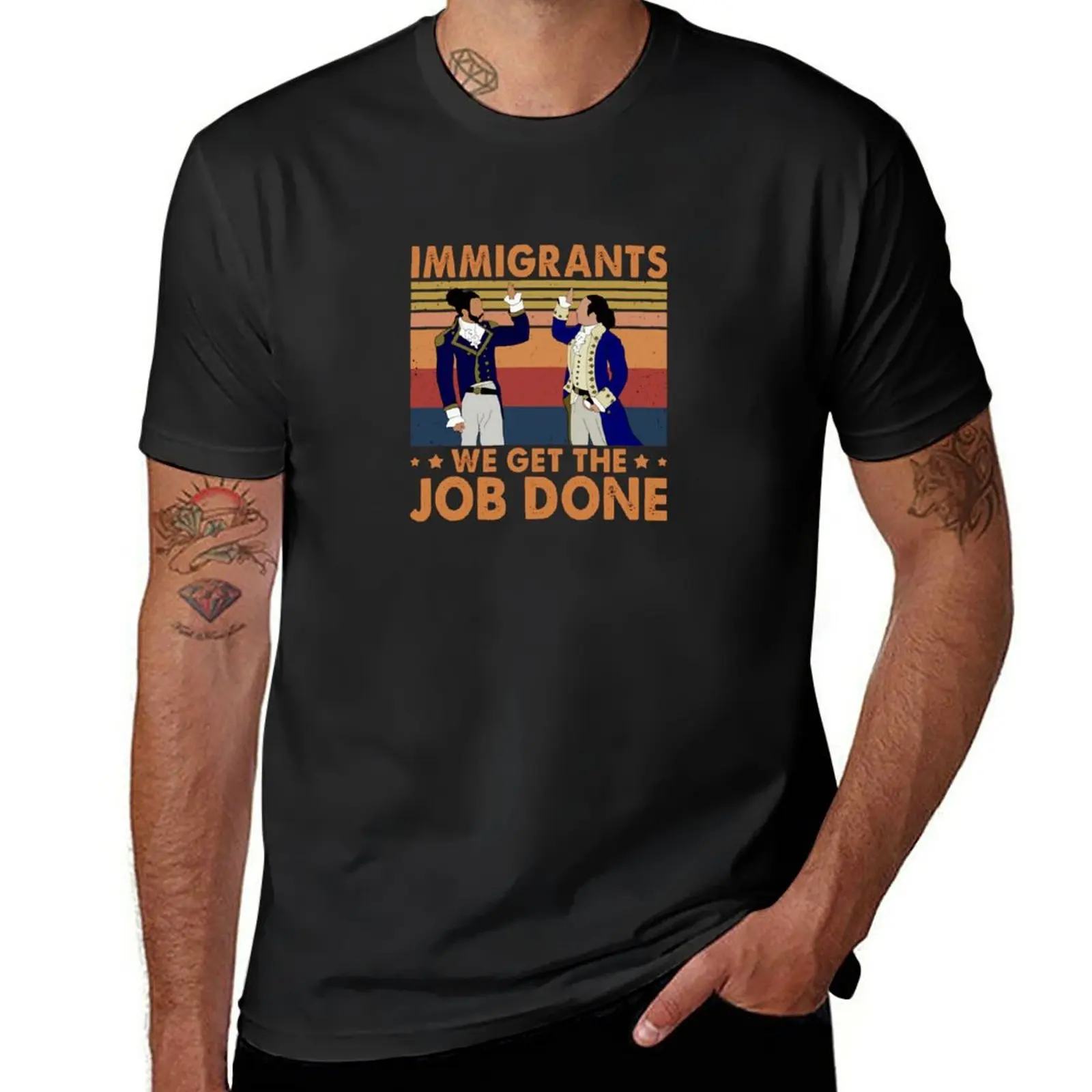 

We get the job done, immigrants. We get the job done, Hoodie, Immigrants. T-Shirt plus sizes workout shirts for men