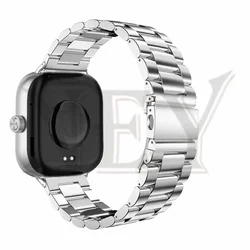 Premium Stainless Steel Smartwatch Wristband - Metal Link Bracelet Strap for Redmi watch 4 (Silver 01)
