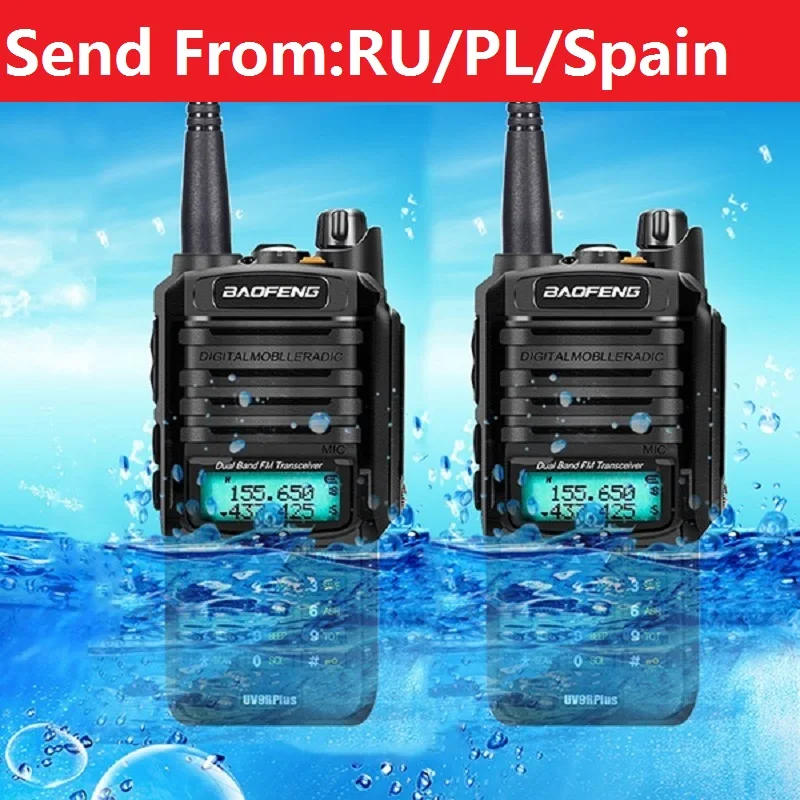 1/2 Pz Walkie Talkie Impermeabile Di Alta Qualità Baofeng Uv-9R Plus 10W Ham Radio Cb Radio Comunicador Baofeng Uv 9R Plus