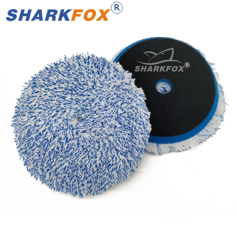 Car Polishing Pad Car Polish Pad Polishing Wheel Disc Polishing Wheel Kit 1Pieces 5/6inch Microfiber Polishing Pad For Cars Body Polish Micro Fiber For DA/RO Car Polisher