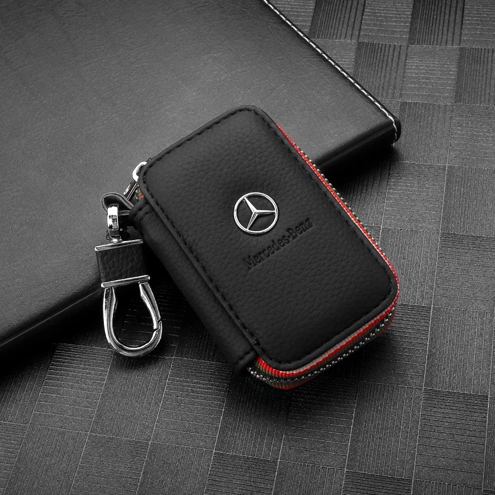 Car Accessories Leather Key Cover Storage Case Shell Wallet For Mercedes benz AMG C E S GLE CLC Class W204 W203 W205 W124 W221 key case,key case cover