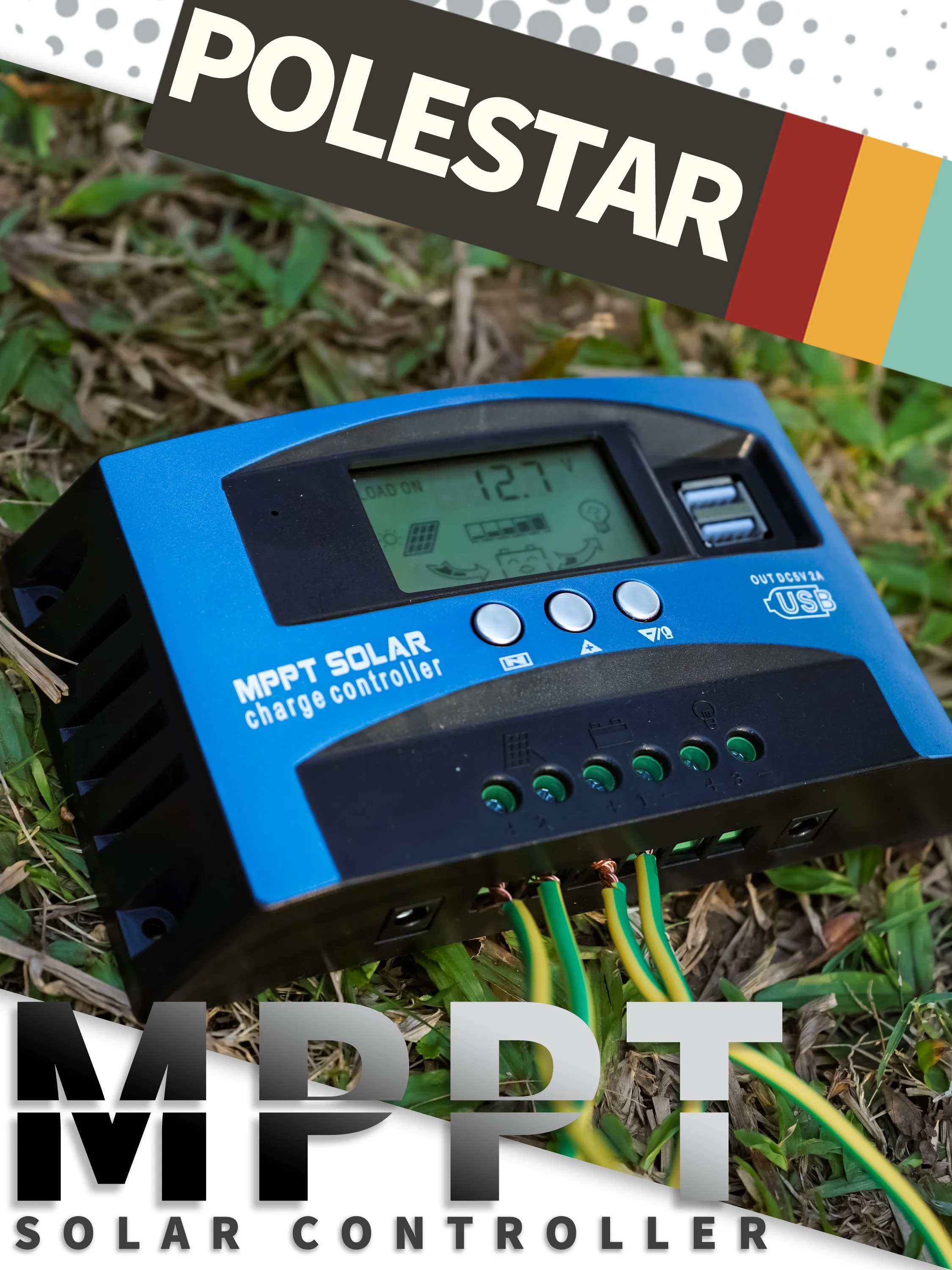 60/80/100A Solar Charge Controller 12V 24V Dual USB LCD Display Auto Cell Panel