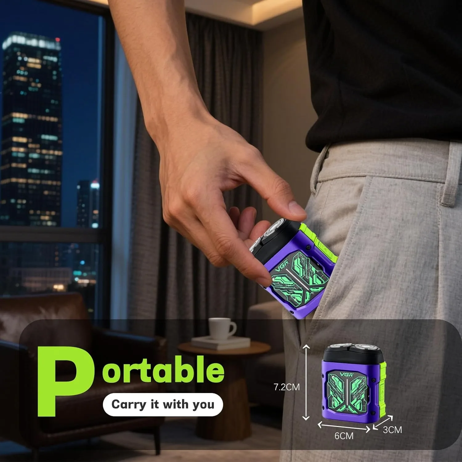 VGR ماكينة حلاقة كهربائية احترافية ماكينة تشذيب ال...