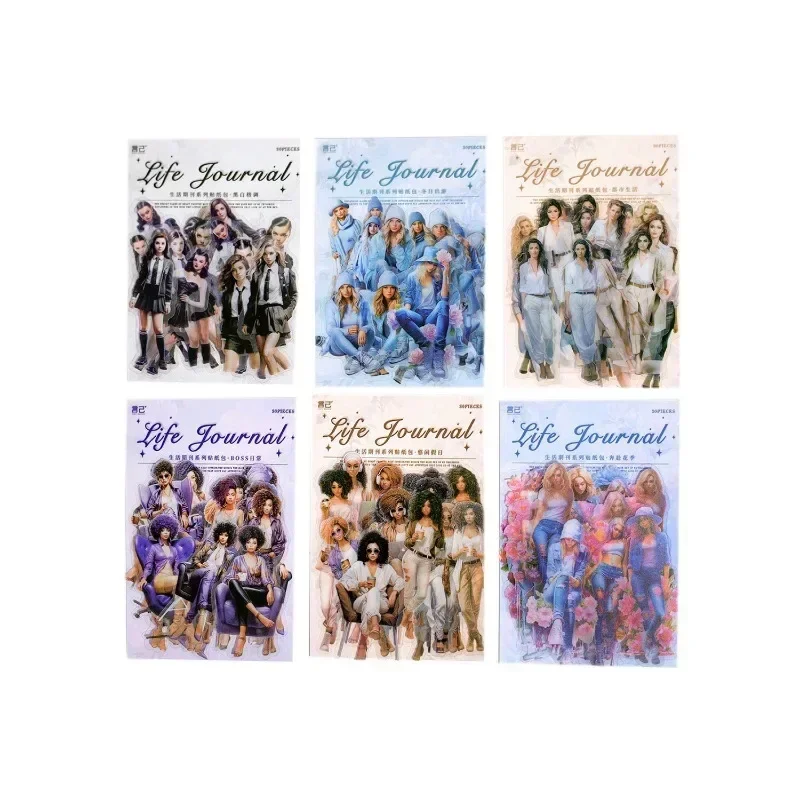 Sticker Girl Life Journal Urban Life Fashion Girls Handbook Daily Decorative Stickers Package Scrapbook 30Pieces 154*88mm