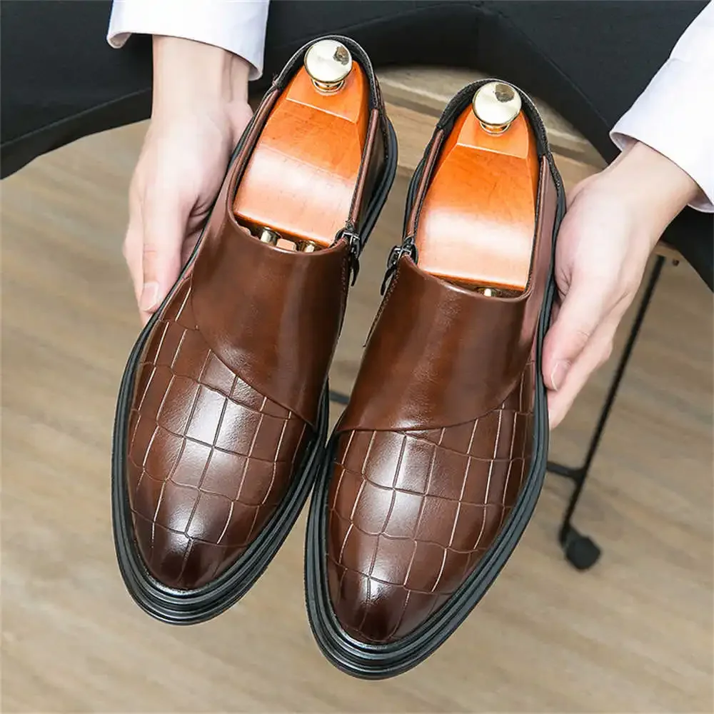 43-44 Slip-Ons Blue Dress Shoes For Men Heels Scarpe Da Ufficio Per Uomo Gym Boot Sneakers Sport Overseas First Degree Brand