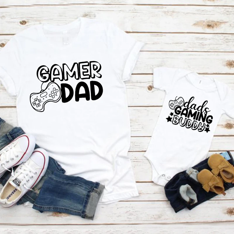 Dad and Son Funny Shirt Daddy Shirt Game Dad and Buddy Matching Shirts Game Dad Shirt Dad and Son Matching Shirts New Dad