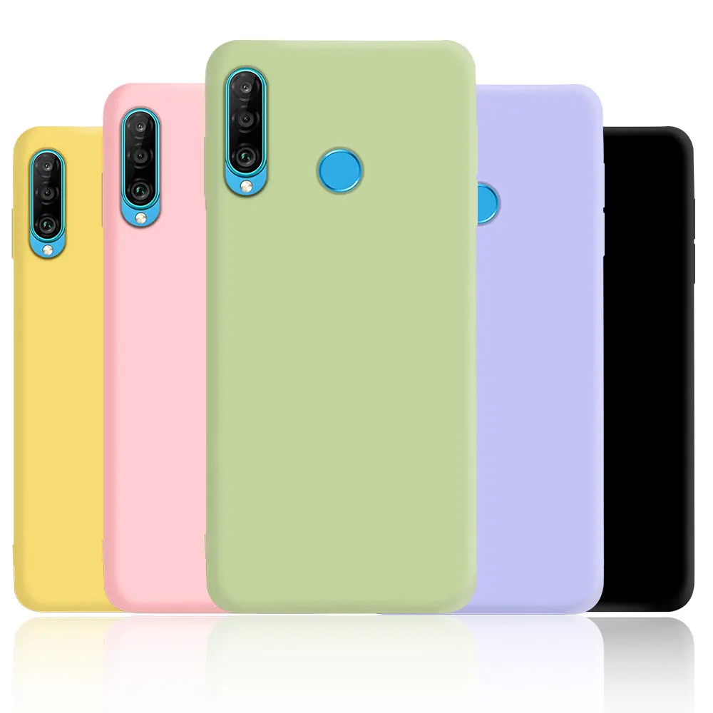 Liquid Soft Silicone TPU Protective Back Cover - Enhanced Grip and Shock Absorption for Huawei P30 Lite and Nova 4e