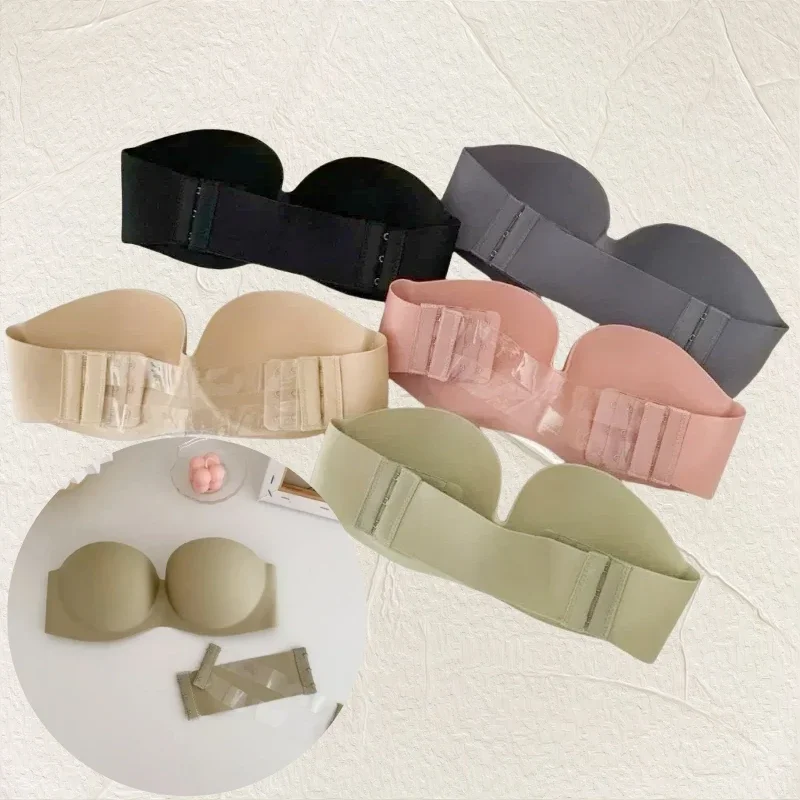 Invisible Push Up Bras Women Strapless Bra Underwear Seamless Solid Without Straps Bralette Lingerie Women Intimates