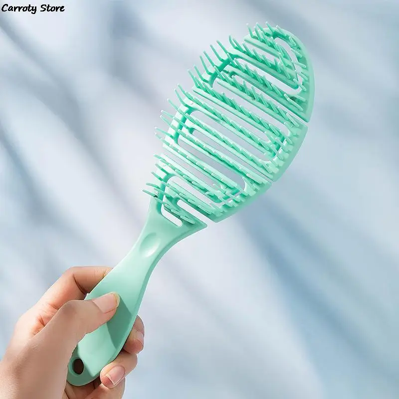 Wet Brush Pro Flex Dry ,Curved Comb, Massage Comb Fluffy Shape, Ribs Curling Comb,Can Be Used On Wet Hair For Easy Detangling 3