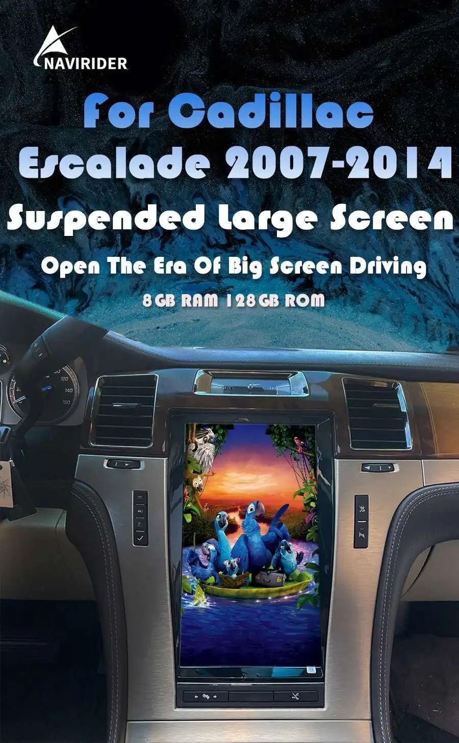Tesla Android 13 For Cadillac Escalade 2007-2014 Car Radio Multimedia Autoradio