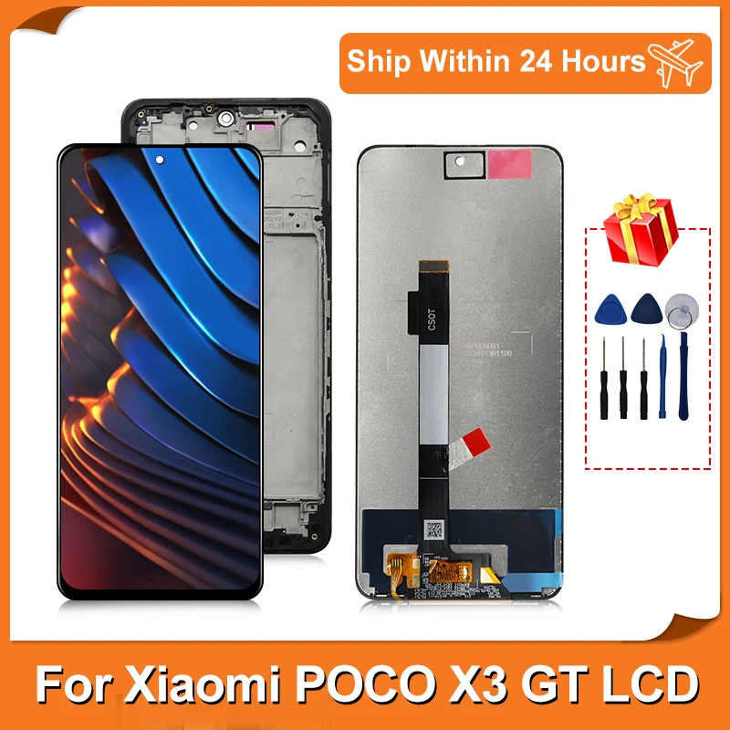 

6.6" For Xiaomi Poco X3 GT LCD Touch Screen Digitizer Assembly For Xiaomi Poco X3 GT Display 21061110AG Replacement Parts Tested