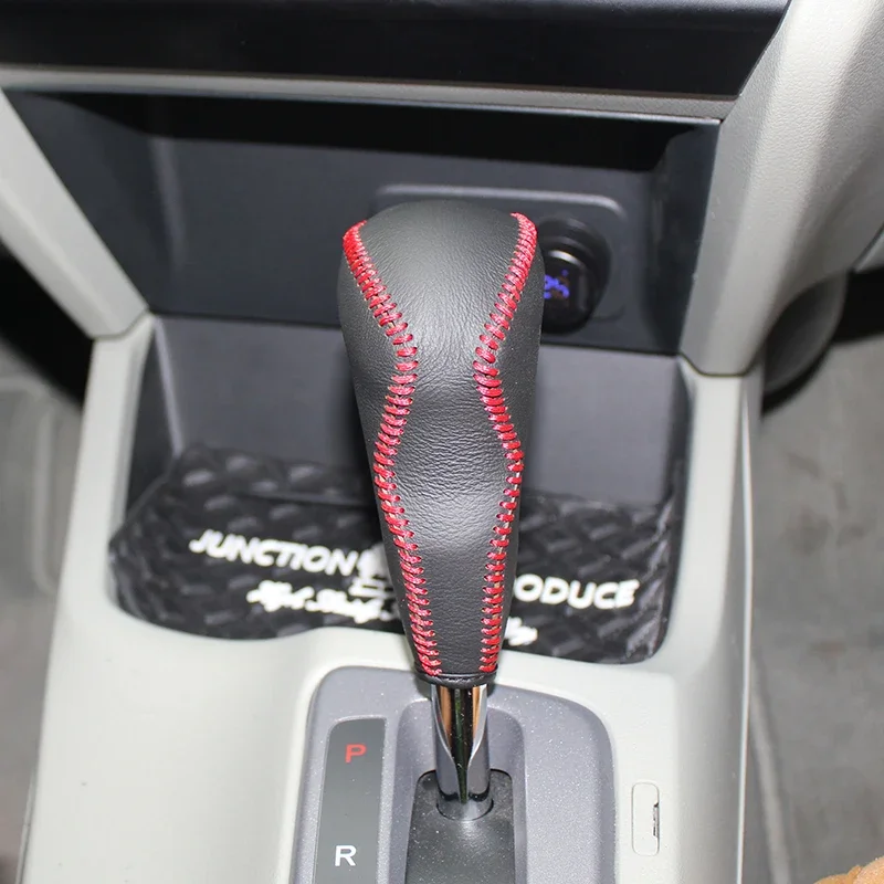 

LS АВТО верхний слой кожаный чехол для ручки переключения передач для Honda Civic 9 AT аксессуары для автомобиля cpr чехол для ручки переключения передач