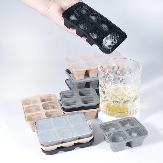 Silicone Ice Cube Tray With Lid Fill And Release Ice Maker Cute And Fun  Gift