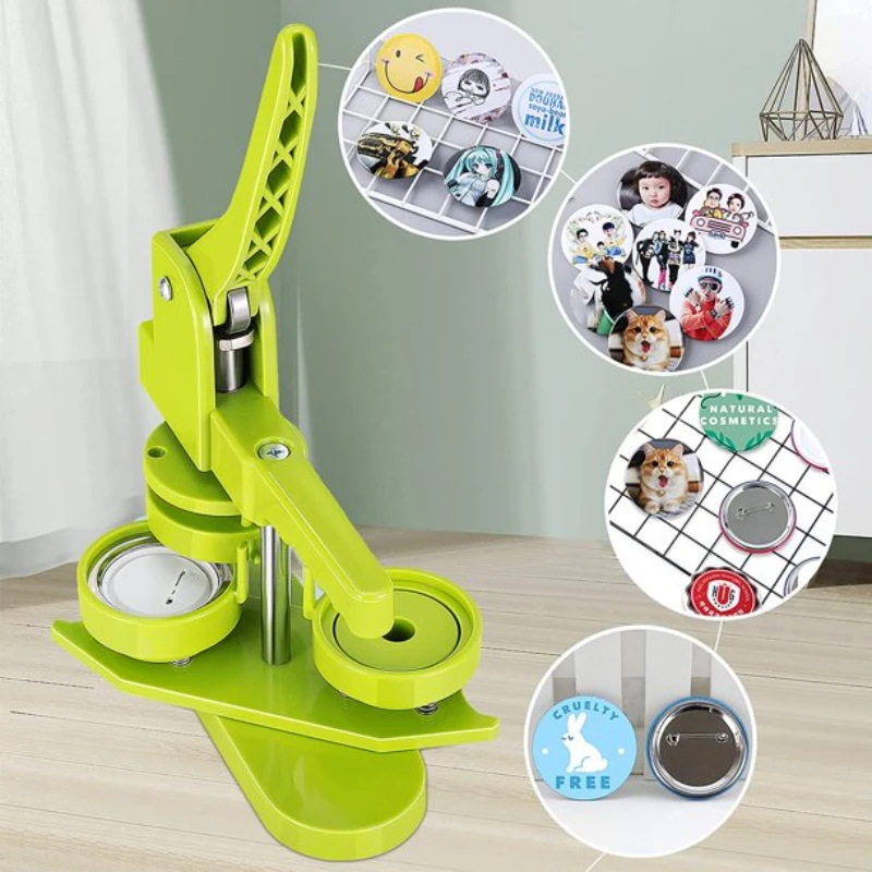 Button Maker Machine Installation-Free DIY Badge Pin Makers Button Badges Press Machine with Free Makers Supplies New Arrival