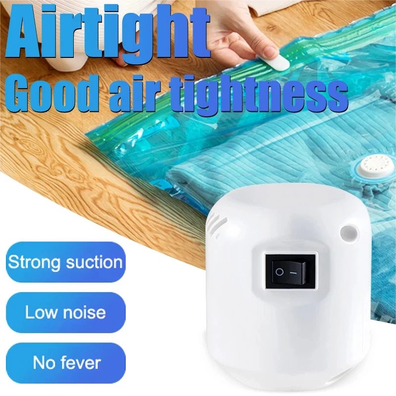 Electric Air Pump Portable Vacuum Sealed Compression Bag Pump Mini Vacuum Sealer Machine for Clothes Storage Bags Food Organizer