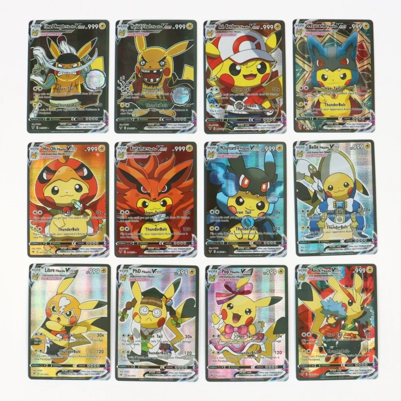 Gold Pokemon cards Pikachu