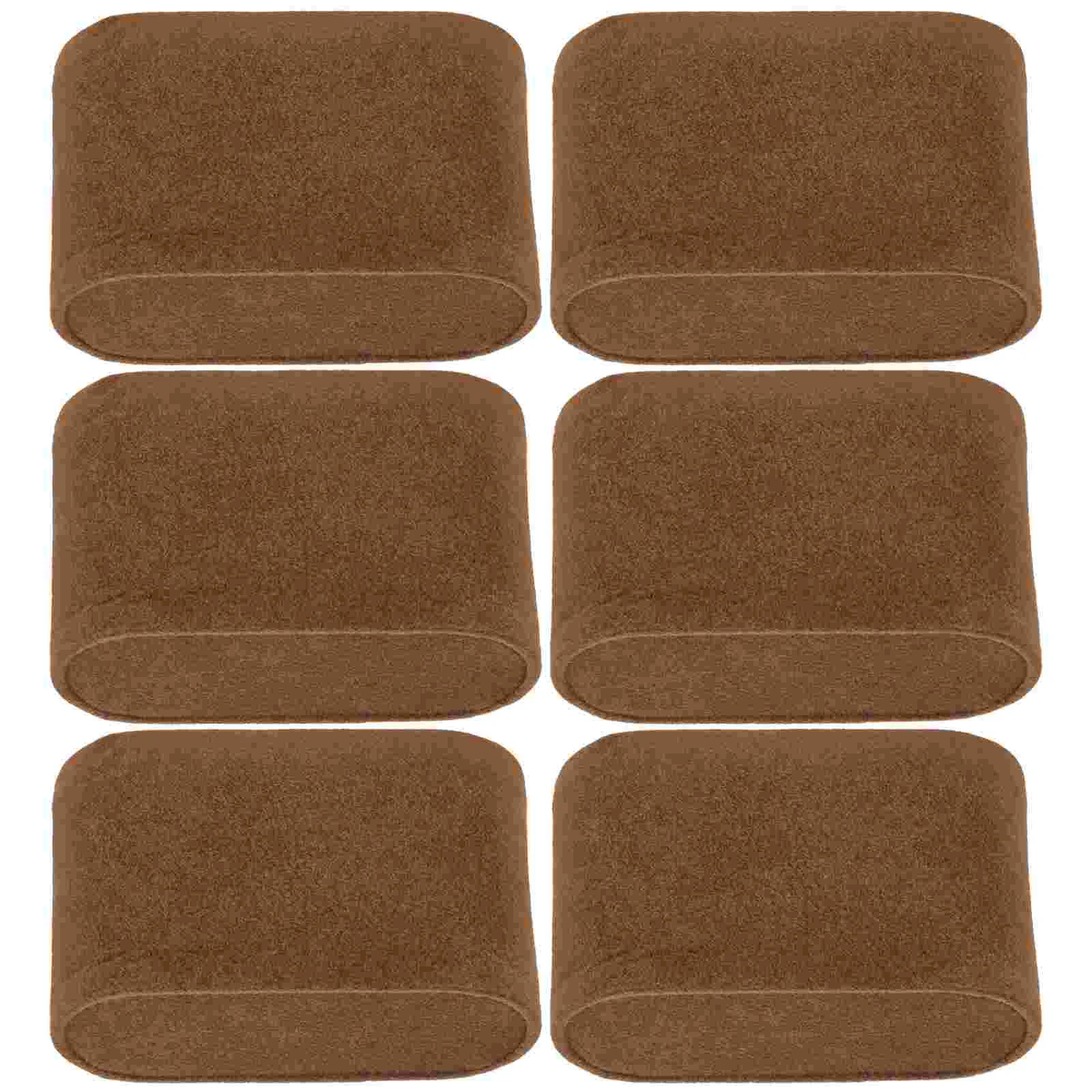 6pcs Watch Display Pillows Wrist Watch Cushions For Storage Cases Watches Accessories Velvet Brown Lightweight Practical