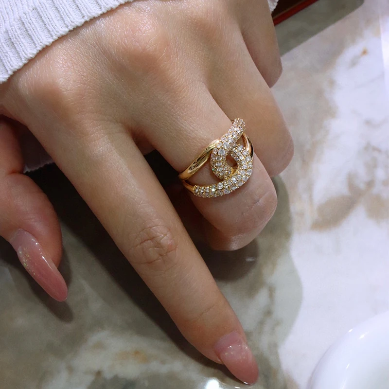 Aazuo Hot Sale Fine Jewelry 18K Yellow Gold Real Diamonds 1.4ct Luxury Letter X Ring Gift for Woman Engagement Party Au750 11 S21017924e7294d6f84fa732f74ee01189 Aazuo Hot Sale Fine Jewelry 18K Yellow Gold Real Diamonds 1.4ct Luxury Letter X Ring Gift for Woman Engagement Party Au750